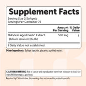 Micro Ingredients Odorless Aged Garlic Extract Softgels