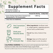 Micro Ingredients Panax Ginseng, 300 Softgels