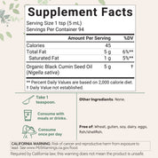 Micro Ingredients Organic Black Seed Oil, 16 fl oz | Cold Pressed Black Cumin Seeds from Nigella Sativa